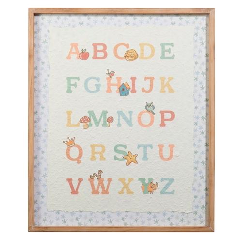 RAZ Imports *SB* 28" Kinder Alphabet Framed Wall Art
