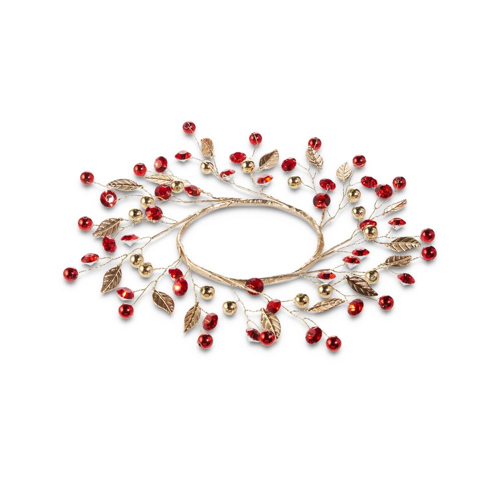 RAZ Imports *SB* 3.5" Red Jewel Candle Ring