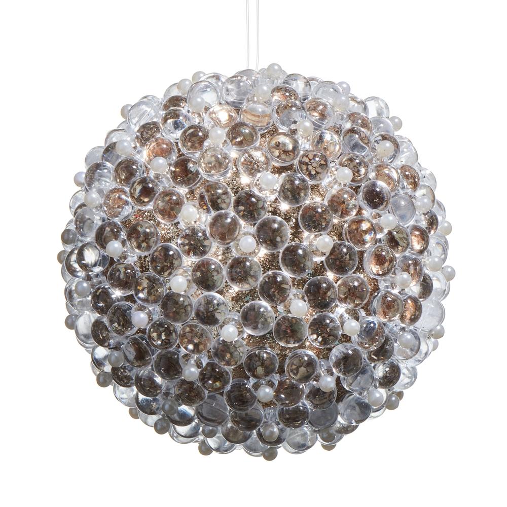 RAZ Imports *SB* 3.75" Clear Bead Ball Ornament
