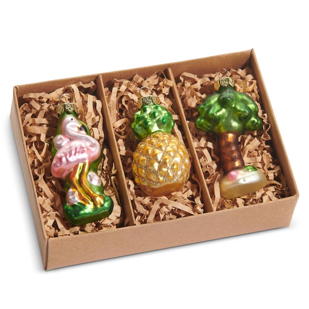 RAZ Imports *SB* 3" Box of Tropical Ornaments