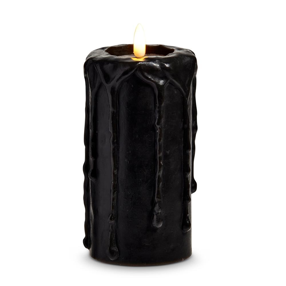 RAZ Imports *SB* 3" X 6" Black Drip Candle