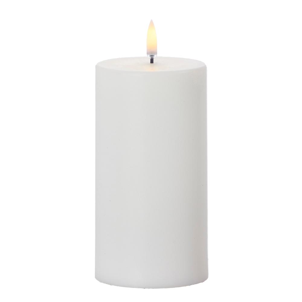 RAZ Imports *SB* 3" x 7" Uyuni White Pillar Candle