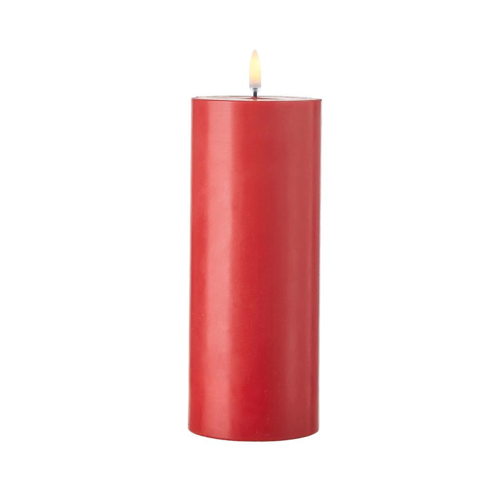 RAZ Imports *SB* 3" x 9" Uyuni Red Pillar Candle