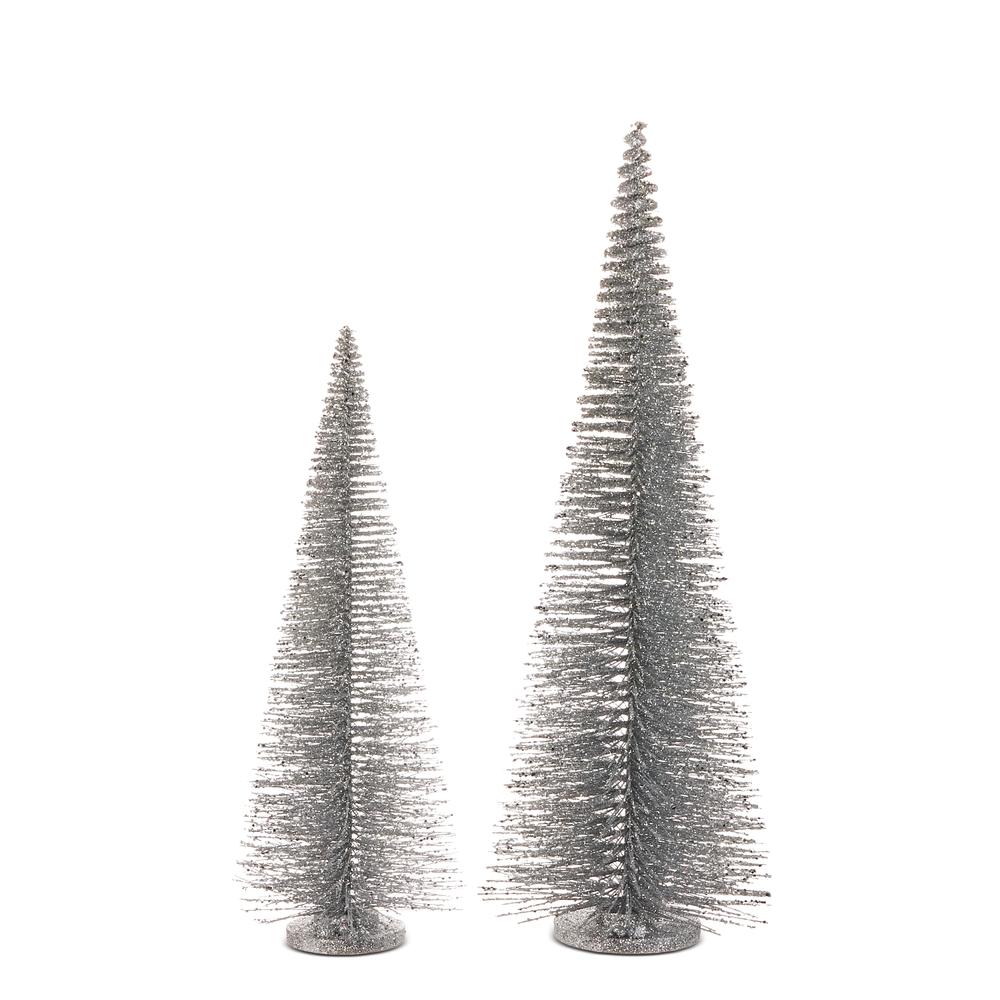 RAZ Imports *SB* 31.5" Silver Bottle Brush Trees