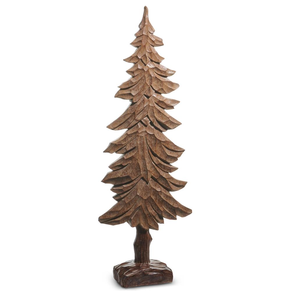 RAZ Imports *SB* 31" Carved Wood Look Tree