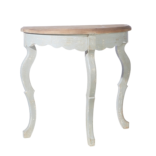 RAZ Imports *SB* 34.75" Distressed Demilune Table