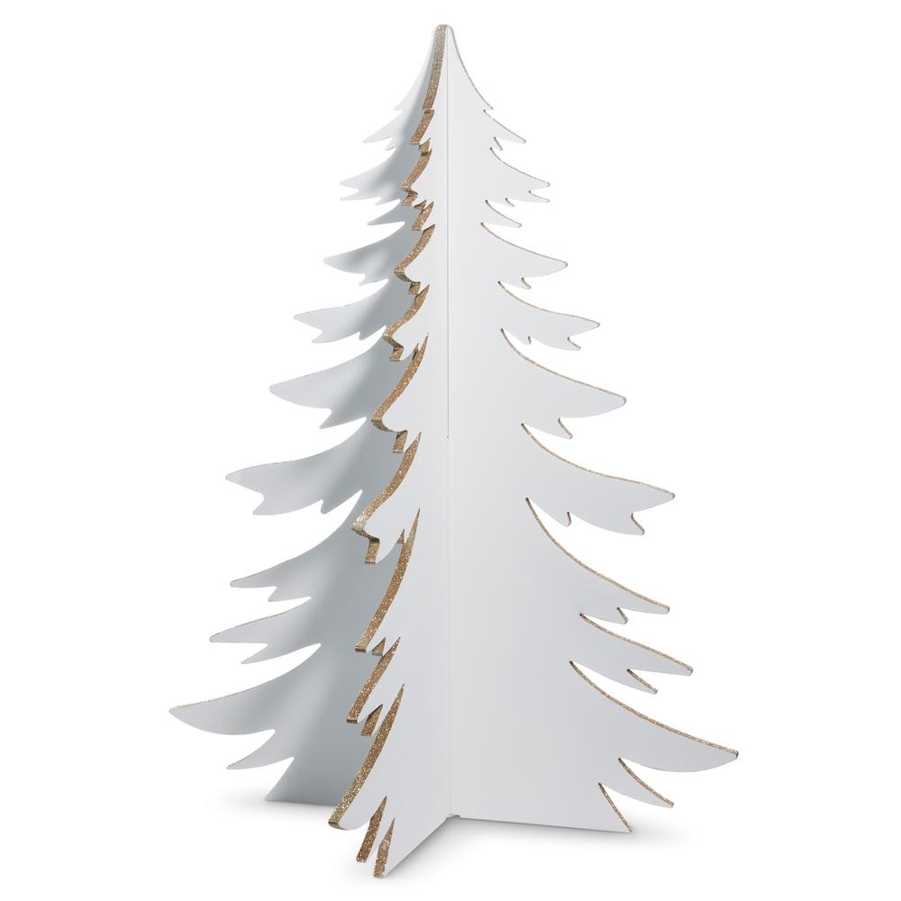 RAZ Imports *SB* 36" White with Gold Glitter 3-D Tree
