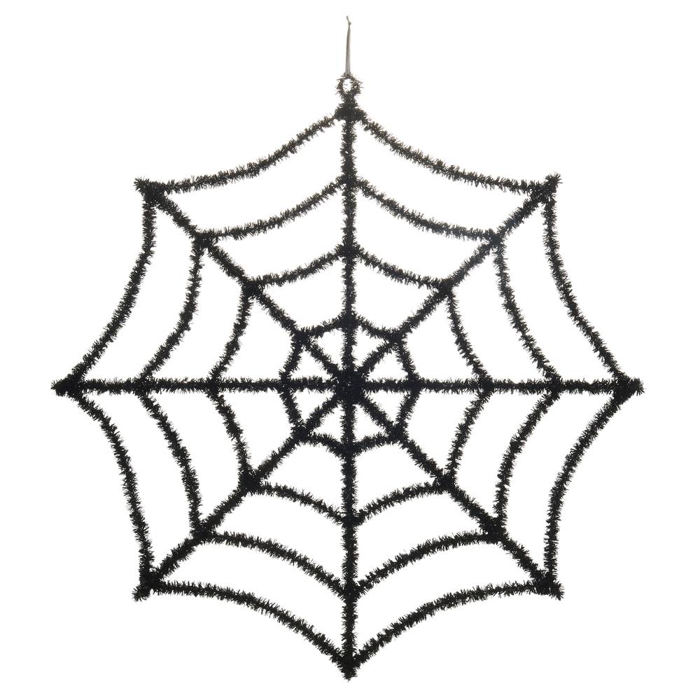 RAZ Imports *SB* 37" Black Tinsel Spider Web