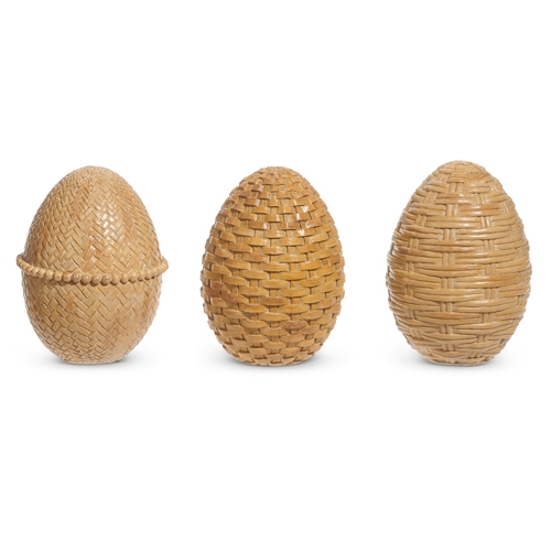 RAZ Imports *SB* 4.5" Faux Woven Egg