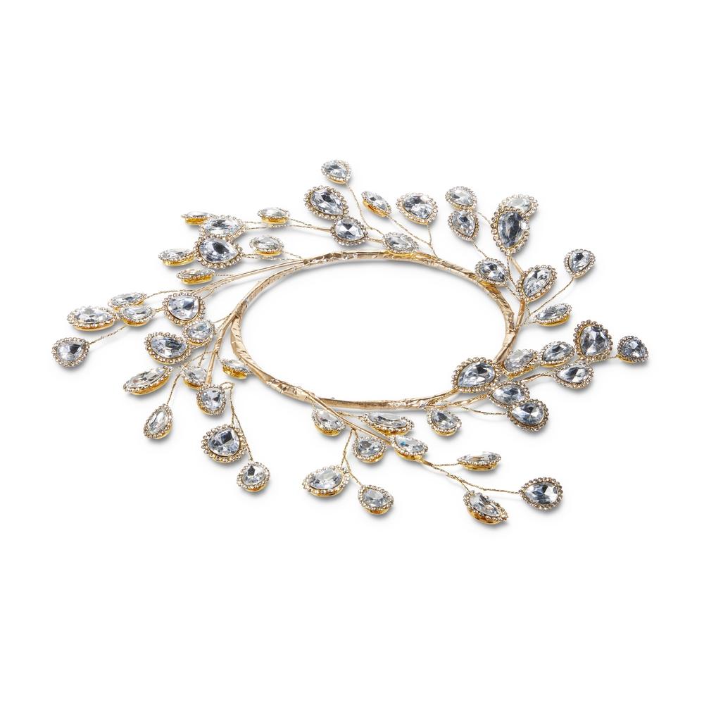 RAZ Imports *SB* 4.5" Jeweled Candle Ring