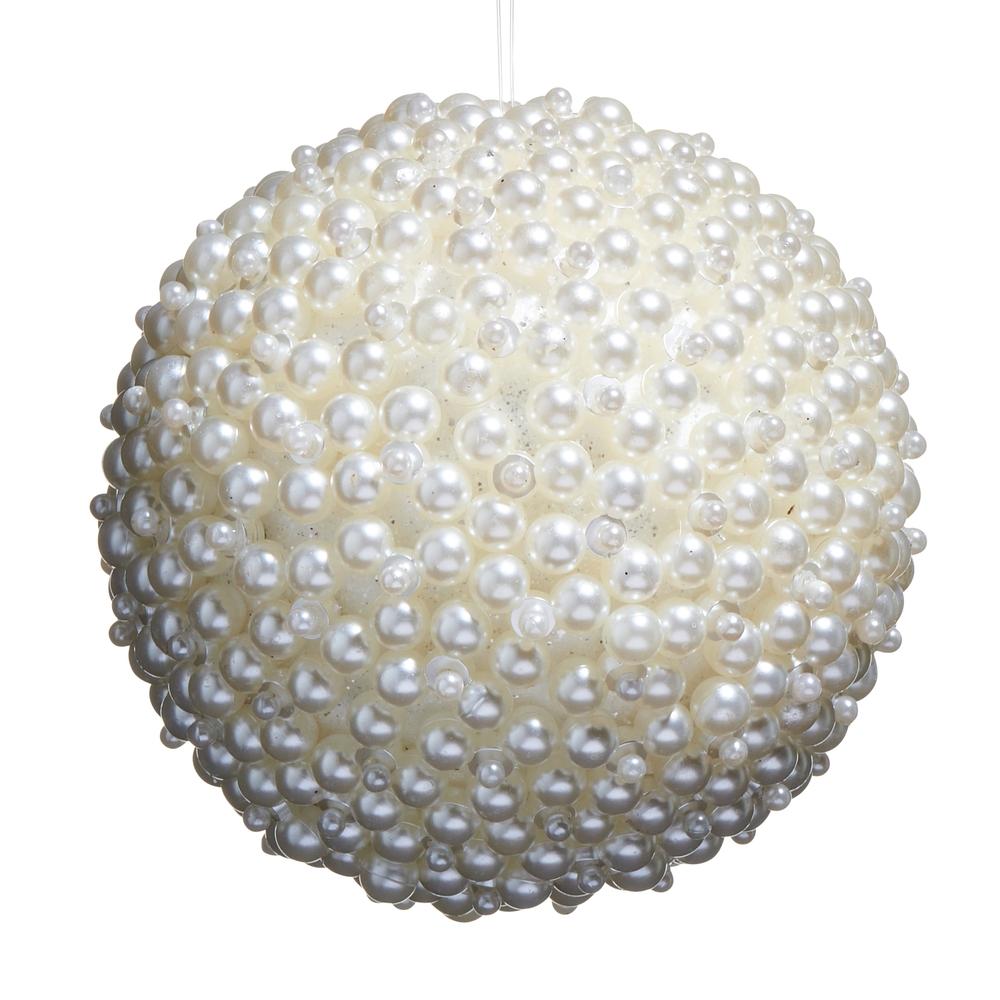 RAZ Imports *SB* 4.5" Pearl Ball Ornament