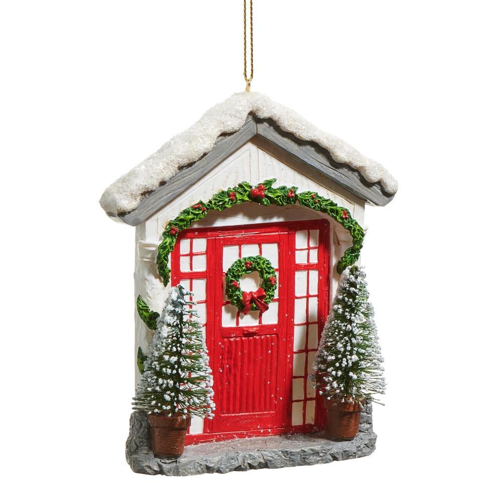 RAZ Imports *SB* 4.5" Red Door Ornament
