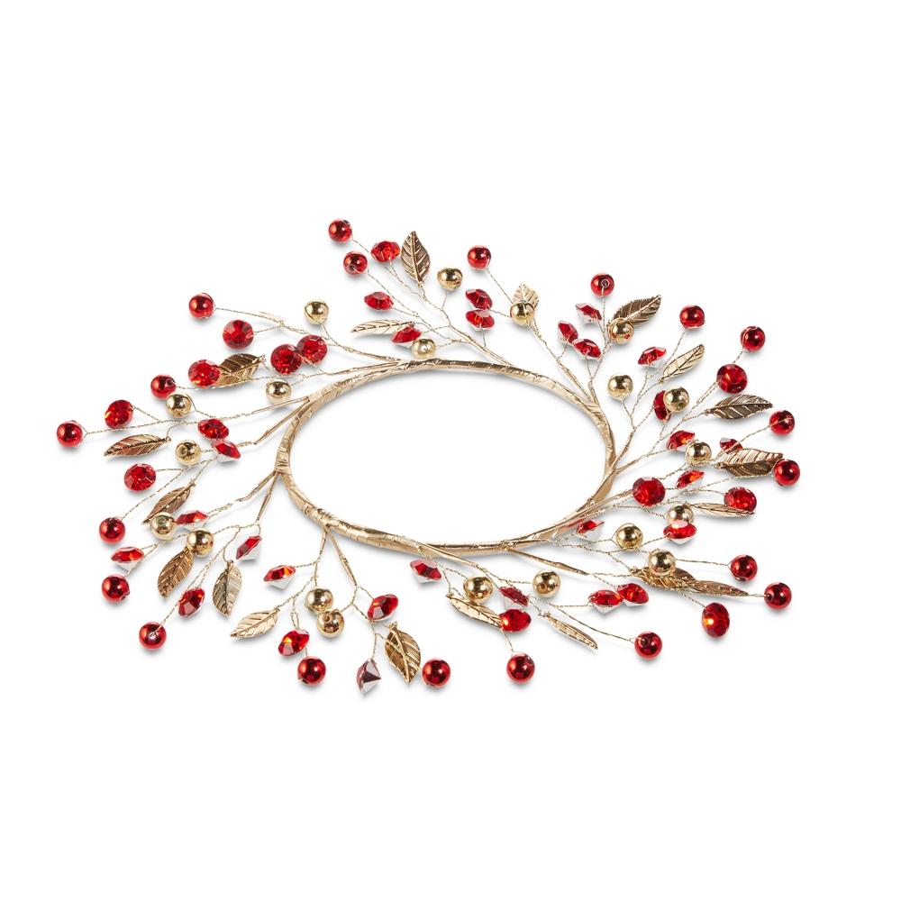 RAZ Imports *SB* 4.5" Red Jewel Candle Ring