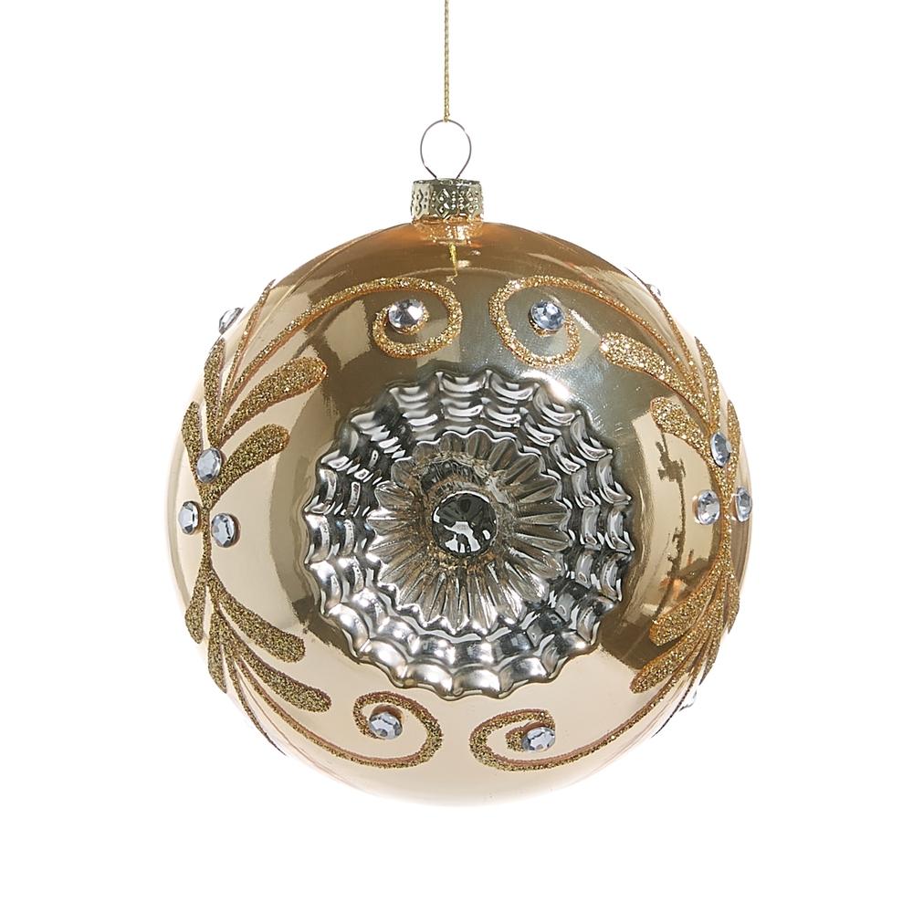 RAZ Imports *SB* 4.75" Gold Witch Eye Ornament