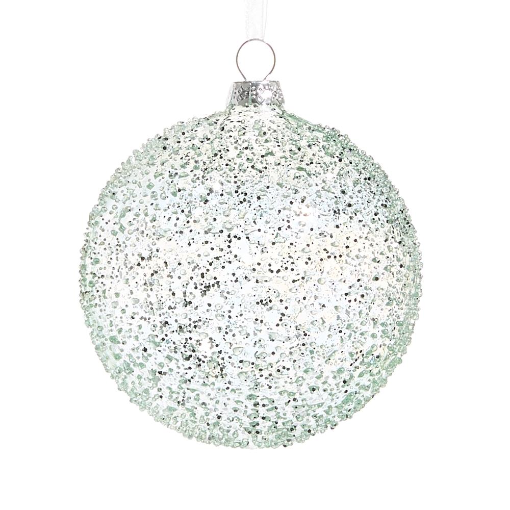 RAZ Imports *SB* 4" Blue Textured Ball Ornament