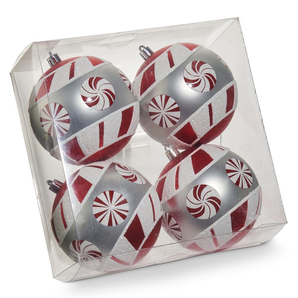 RAZ Imports *SB* 4" Box of Peppermint Ornaments