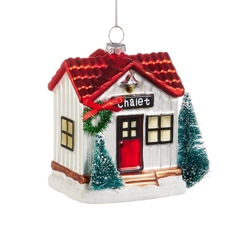 RAZ Imports *SB* 4" Ski Chalet Ornament