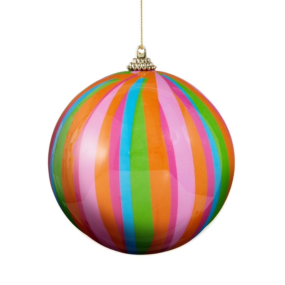 RAZ Imports *SB* 4" Stripe Ball Ornament