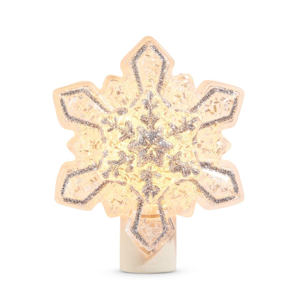 RAZ Imports *SB* 5.25" Acrylic Snowflake Night Light