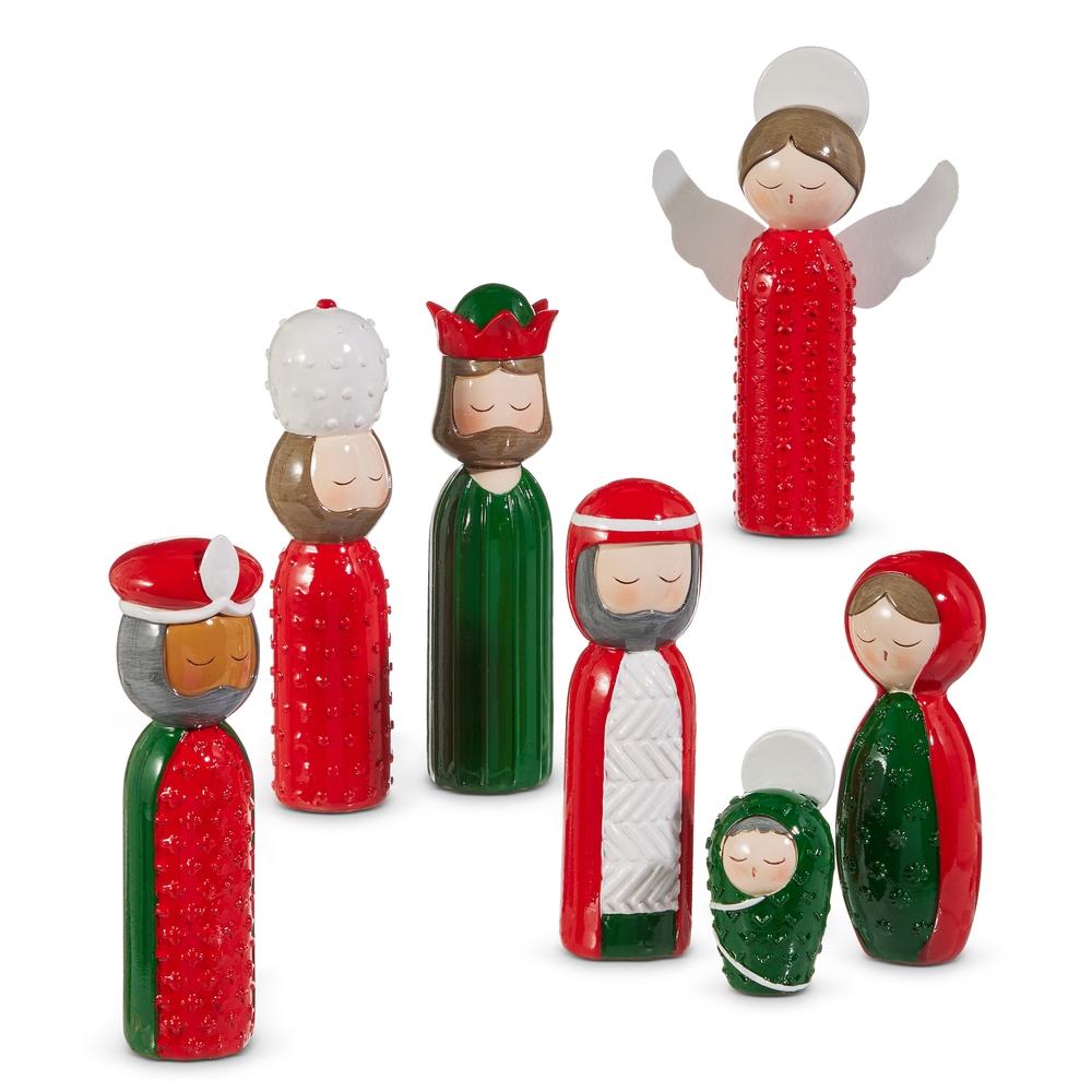 RAZ Imports *SB* 5.75" Peg Figurine Nativity