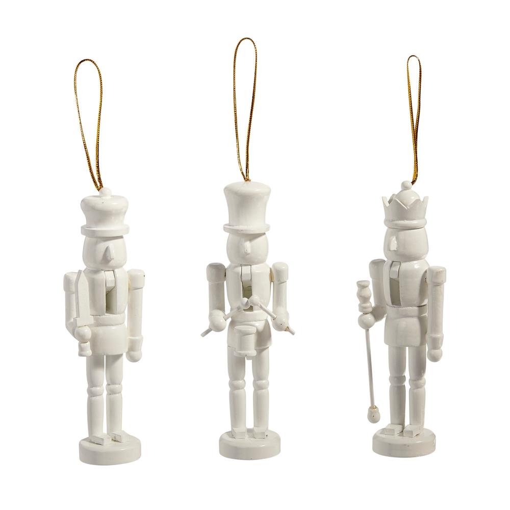 RAZ Imports *SB* 5.75" White Nutcracker Ornament