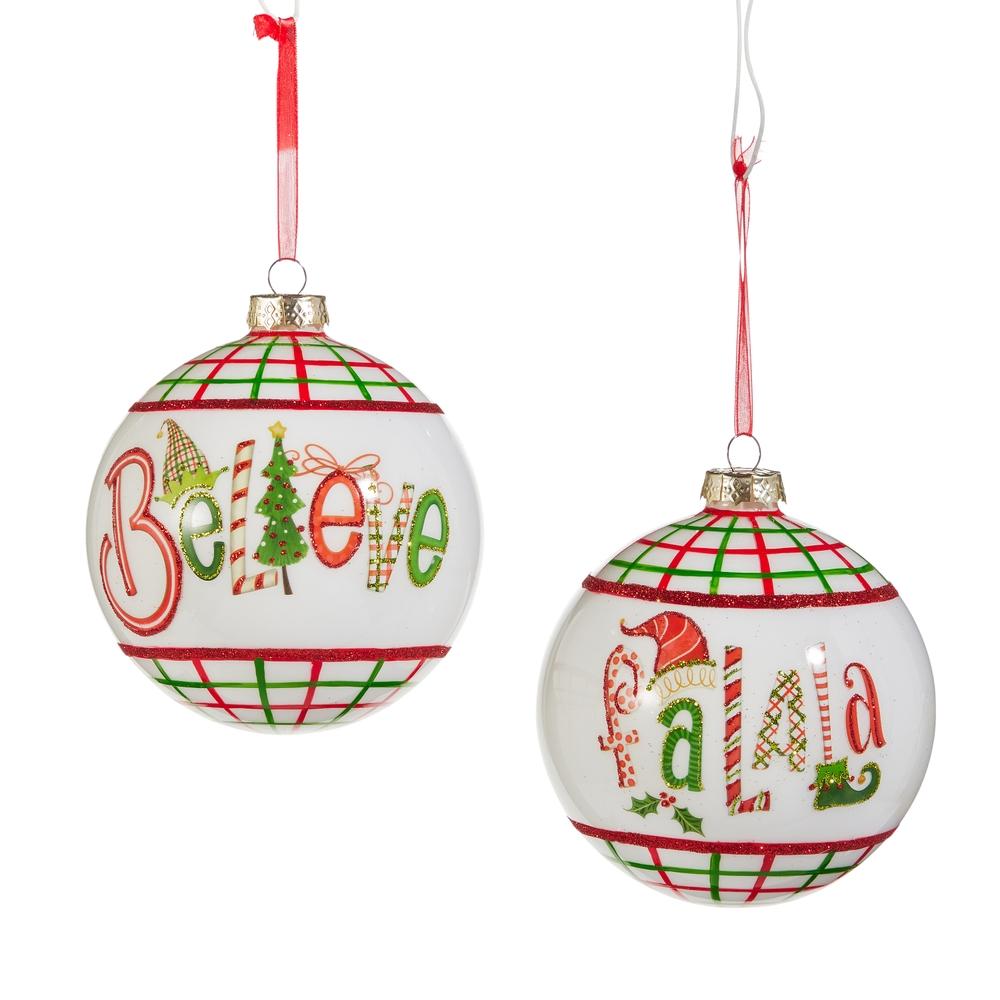 RAZ Imports *SB* 5" Believe FaLaLa Ball Ornament