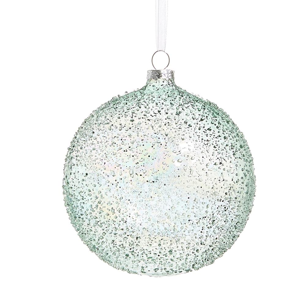RAZ Imports *SB* 5" Blue Textured Ball Ornament