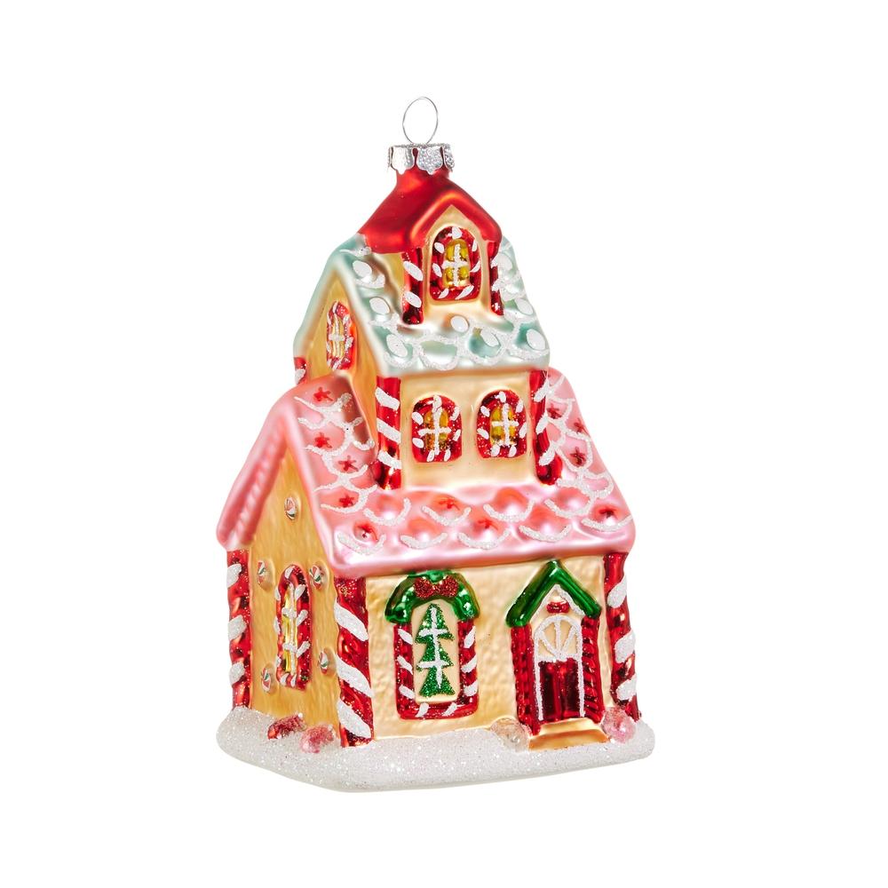 RAZ Imports *SB* 5" Bright Gingerbread House Ornament