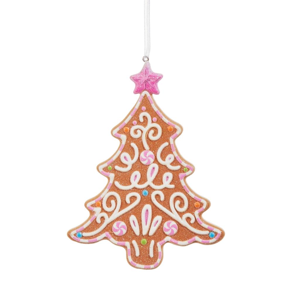 RAZ Imports *SB* 5" Bright Gingerbread Tree Ornament