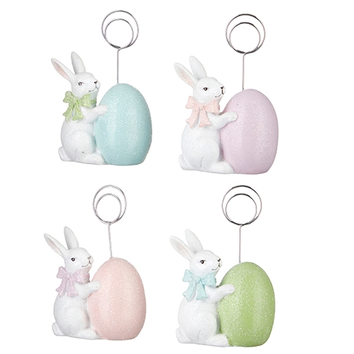 RAZ Imports *SB* 5" Bunny with Egg Placecard Holders