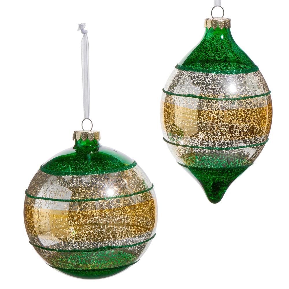 RAZ Imports *SB* 5" Green Vintage Ornament