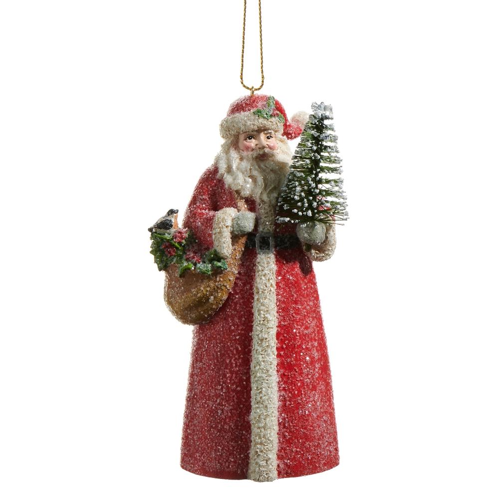 RAZ Imports *SB* 5" Holiday Santa Ornament