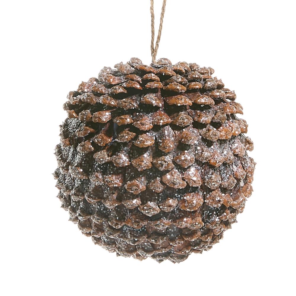 RAZ Imports *SB* 5" Iced Pinecone Ornament