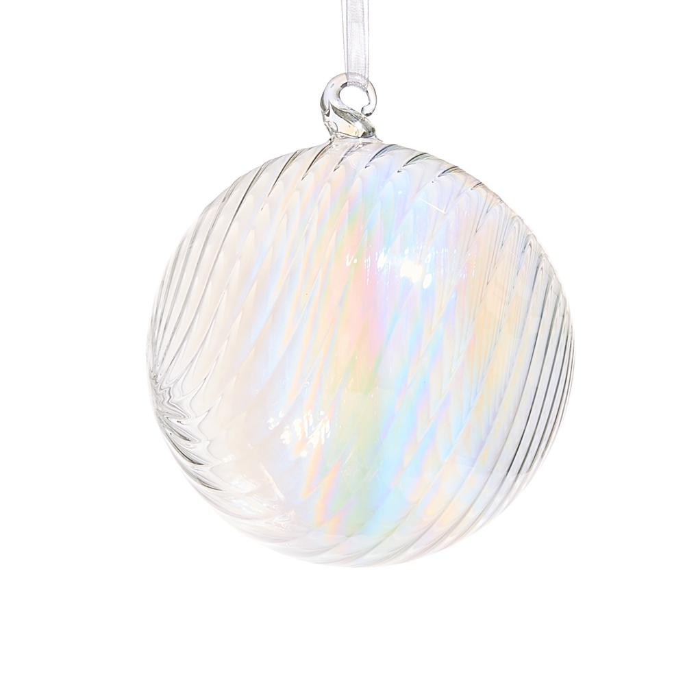 RAZ Imports *SB* 5" Iridescent Ball Ornament