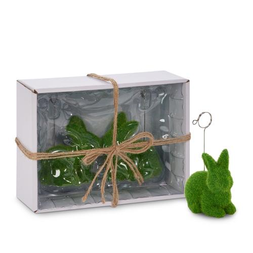 RAZ Imports *SB* 5" Moss Rabbit Place Card Holders