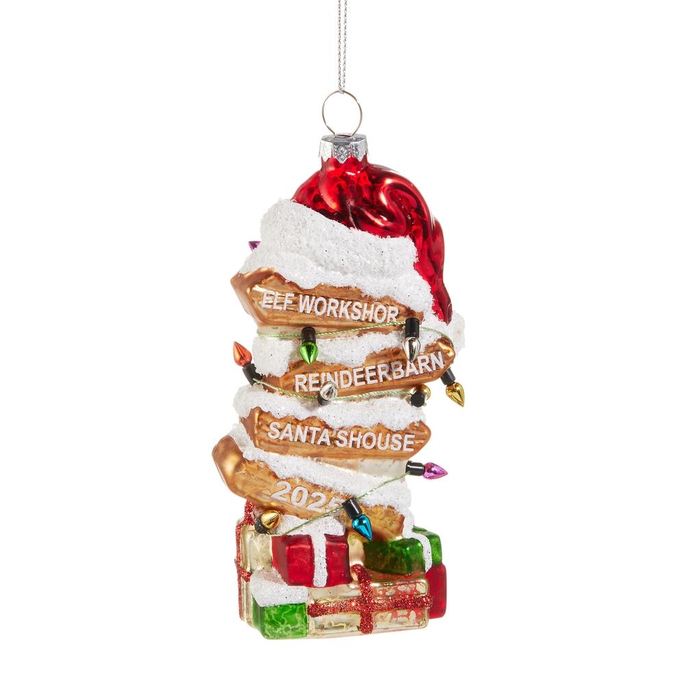 RAZ Imports *SB* 5" North Pole Sign Ornament