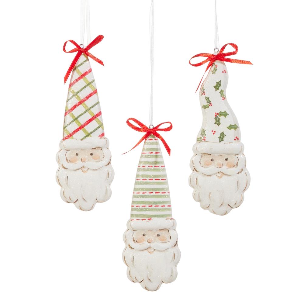 RAZ Imports *SB* 5" Pattern Santa Ornament