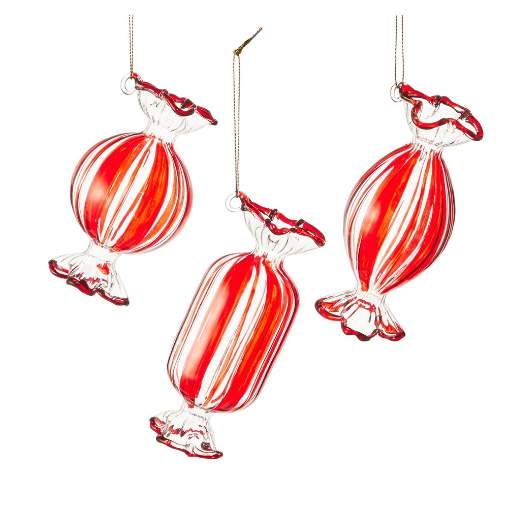 RAZ Imports *SB* 5" Peppermint Candy Ornaments
