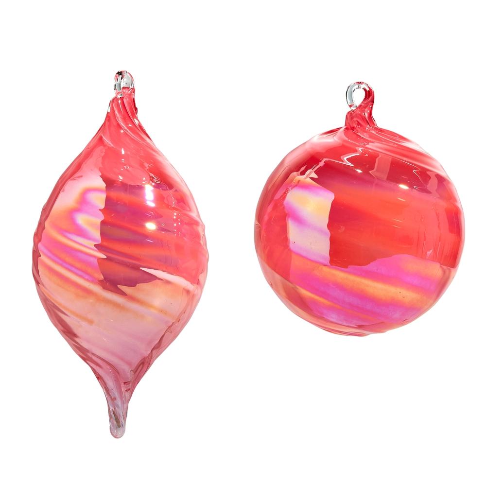 RAZ Imports *SB* 5" Pink Blown Glass Ornament