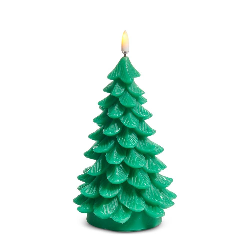 RAZ Imports *SB* 6.5" Green Tree Candle