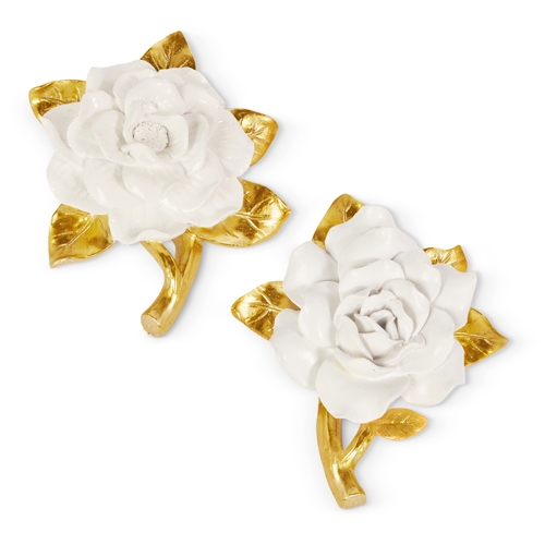 RAZ Imports *SB* 6" Gilded Gardenia and Rose