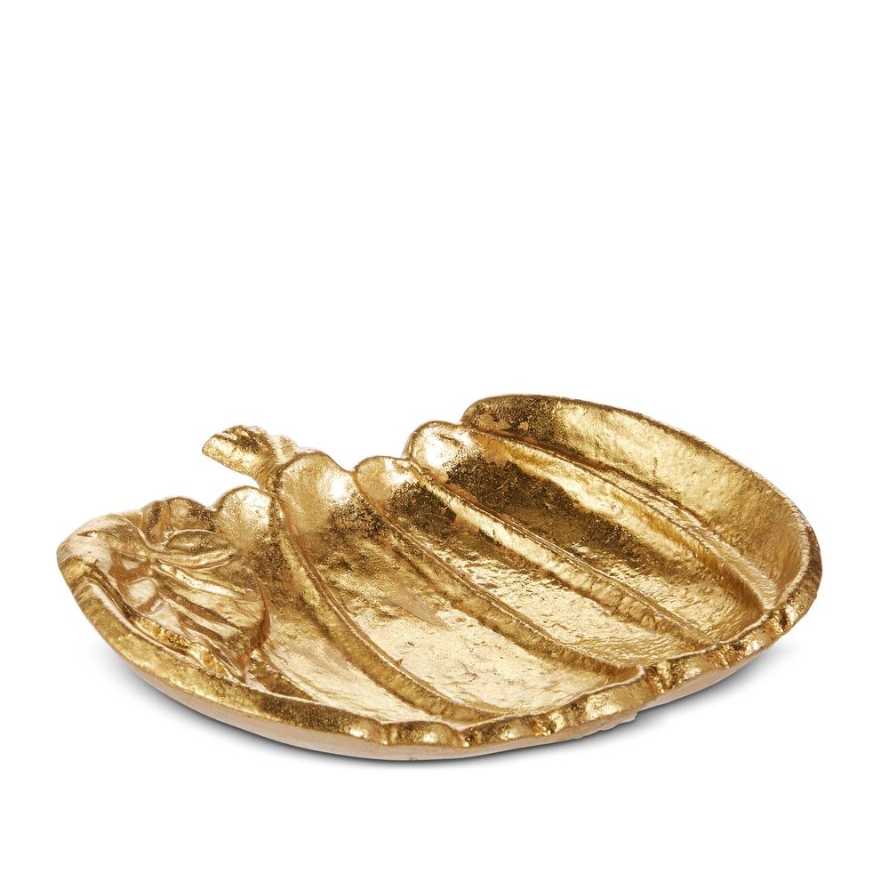 RAZ Imports *SB* 6" Gold Pumpkin Trinket Tray