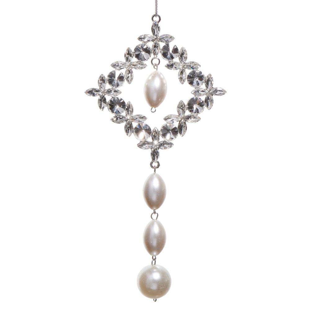RAZ Imports *SB* 6" Jewel And Pearl Ornament