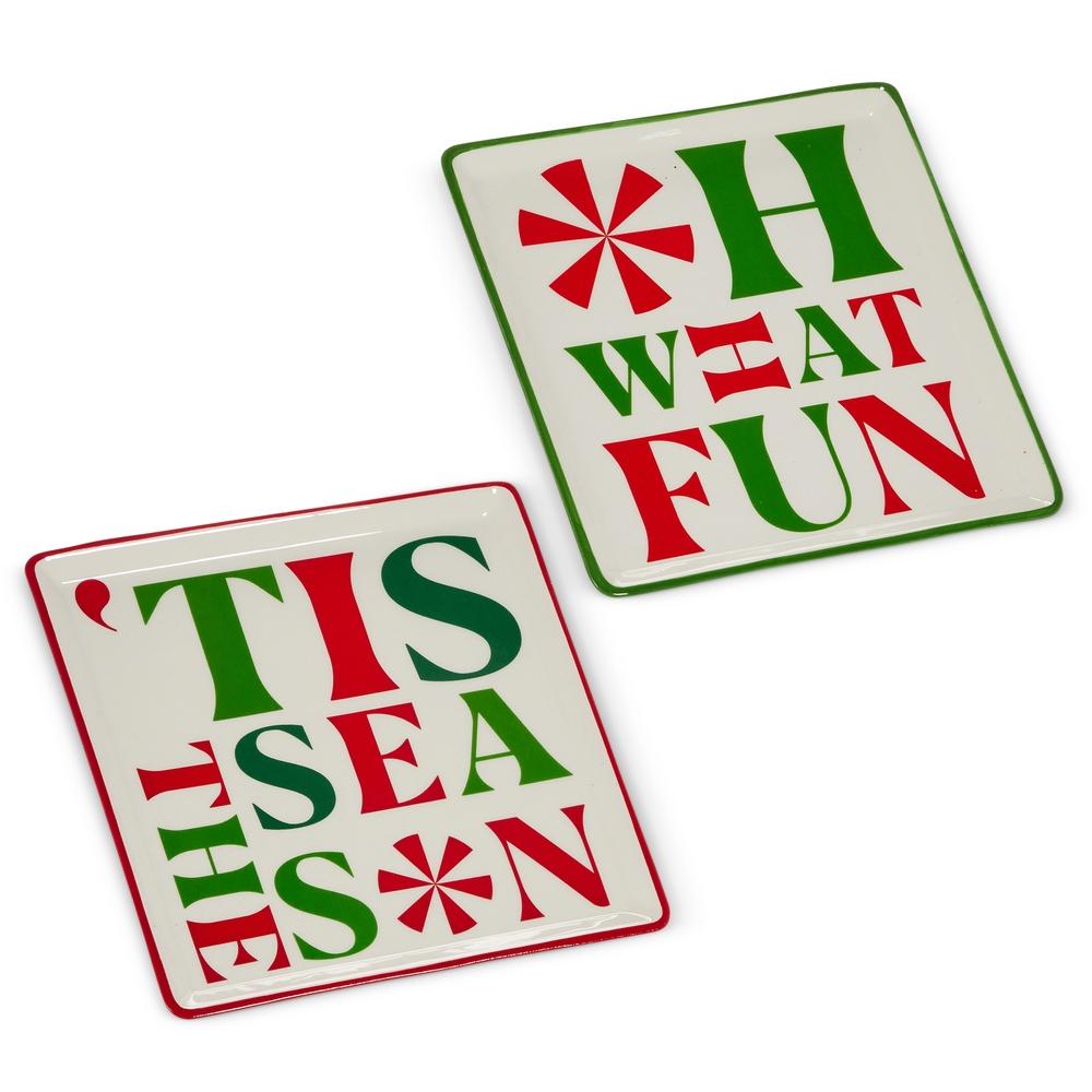 RAZ Imports *SB* 6" Peppermint Merrymaking Plate