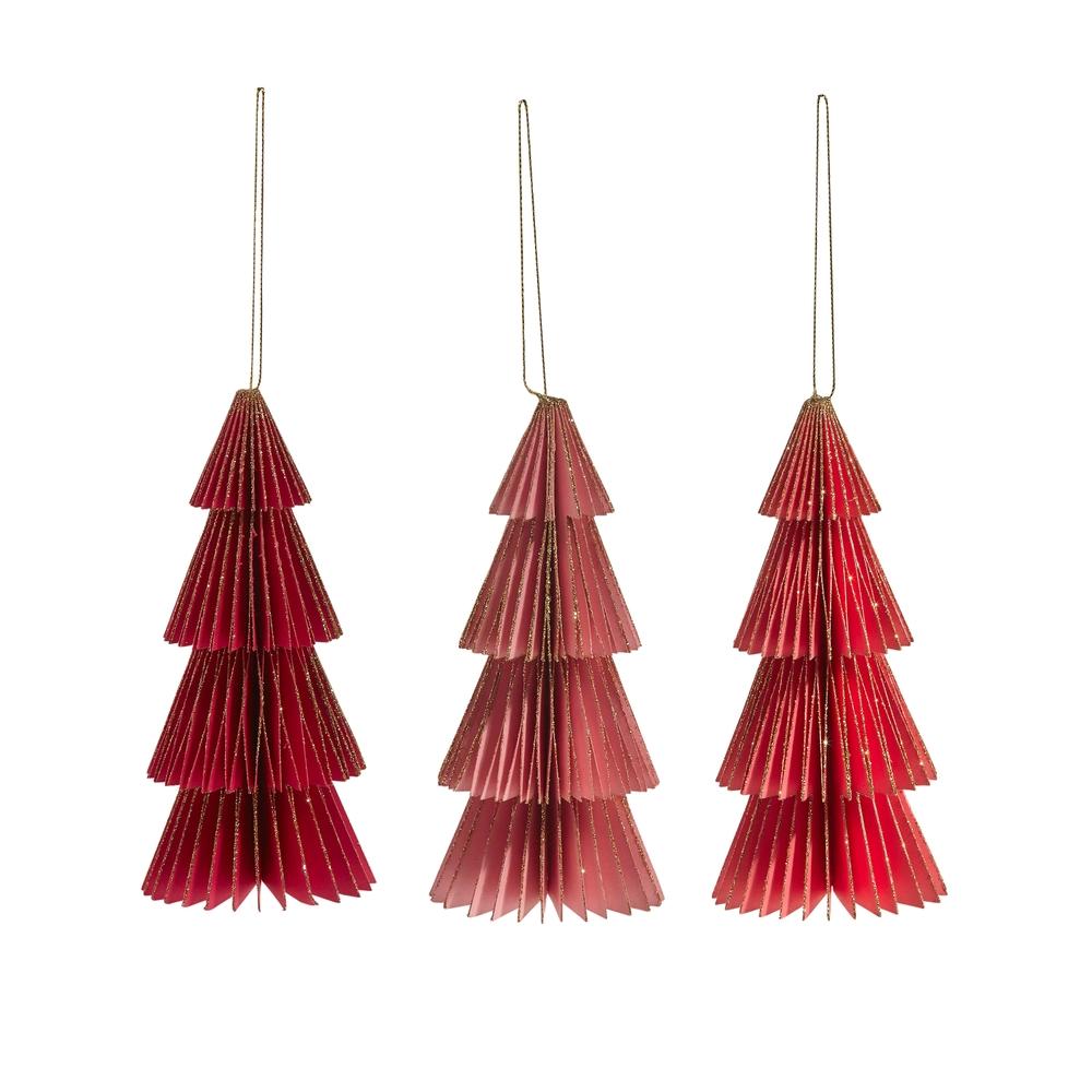 RAZ Imports *SB* 6" Pink Paper Tree Ornament