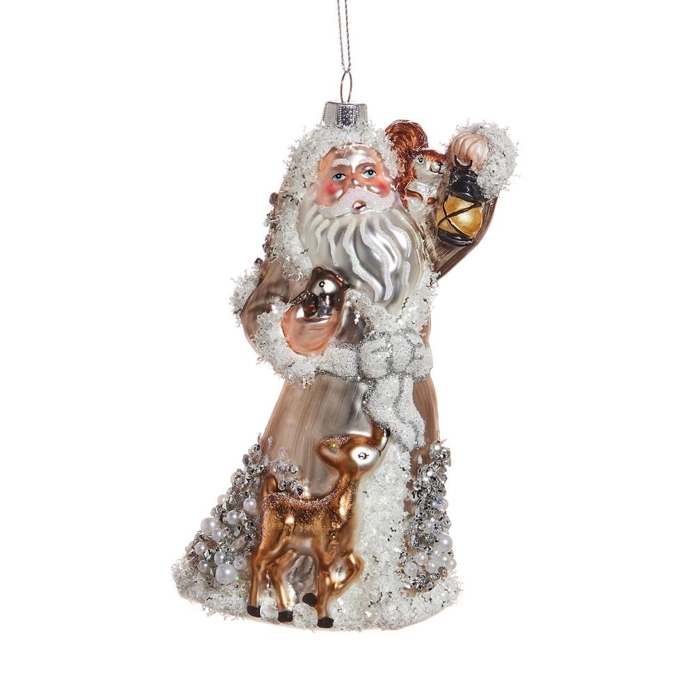 RAZ Imports *SB* 6" Woodland Santa Ornament