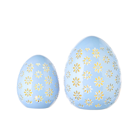RAZ Imports *SB* 7.25" Blue Lighted Eggs