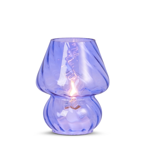 RAZ Imports *SB* 7.5" Lighted Purple Glass Lamp