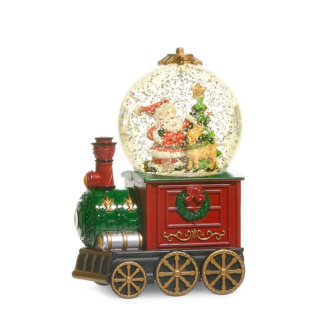 RAZ Imports *SB* 7.5" Santa Train Water Globe