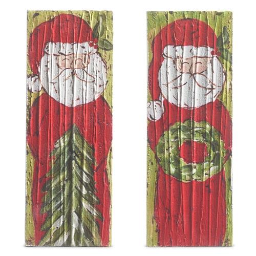 RAZ Imports *SB* 7.75" Santa Textured Wood Block